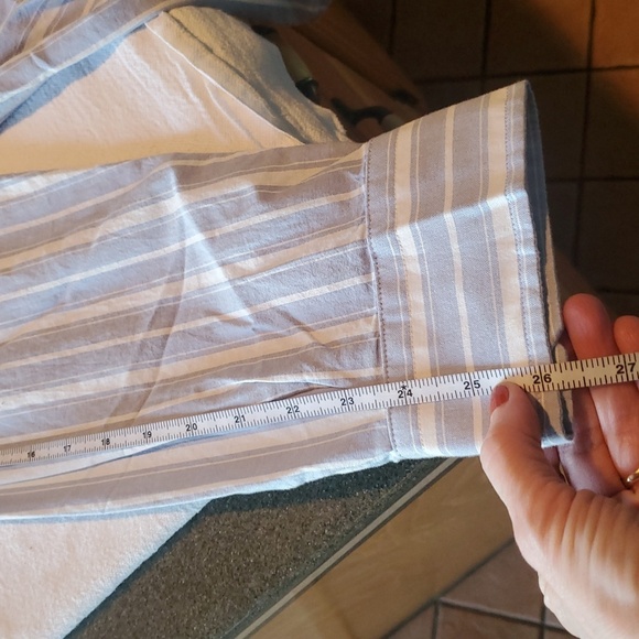 Nautica Twilt Mist Classic Fit Blue White Striped Casual Button Sz. XL Shirt NWT - Picture 14 of 14